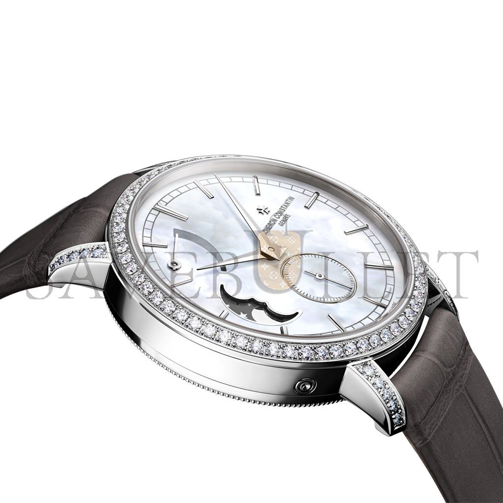 VACHERON CONSTANTIN TRADITIONNELLE SERIES MOON PHASES 36MM WHITE GOLD WATCH 83570/000G-9916 VACHERON CONSTANTIN TRADITIONNELLE SERIES MOON PHASES 36MM WHITE GOLD WATCH 83570/000G-9916